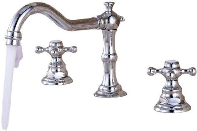 Dreiloch-Einhebelmischer für Waschbecken, Warm- und Kaltwasser. Waschbeckenarmatur. Alle Armaturen in Chrom.