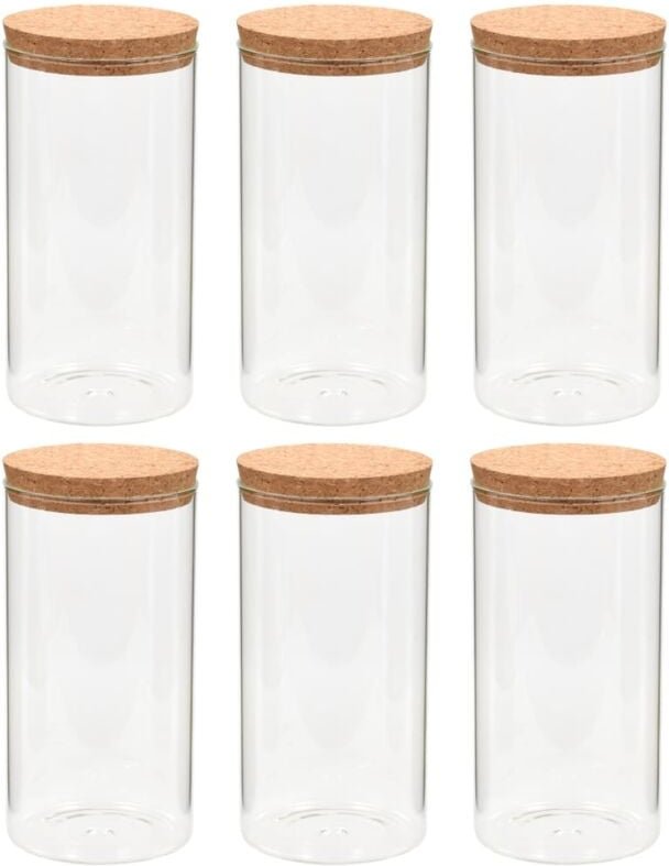 Vorratsgläser mit Korkdeckel 6 Stk. 1400 ml Vidaxl