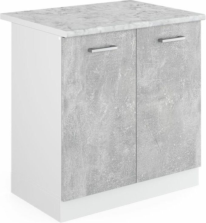 Thumbnail - Vicco - Spülenunterschrank R-Line, Beton, 80 cm , ap Marmor