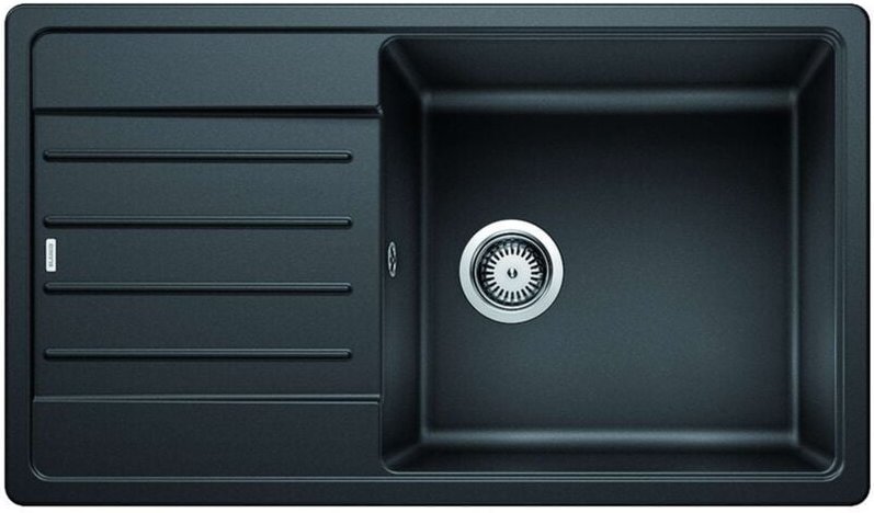 Einbauwaschbecken 86cm schwarz silgranit - Blanco - 526087