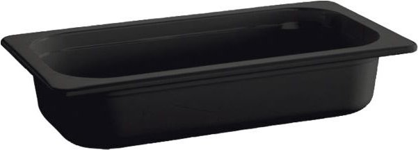 APS Ecoline GN-Behälter, GN 1/3, schwarz, Inhalt: 2,00 Liter, Tiefe: 65 mm