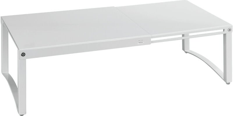 Maximex Teleskop-Schrankeinsatz, Regaleinsatz schafft Ordnung, Weiß, Eisen weiß, Kunststoff (eva) transparent - weiss