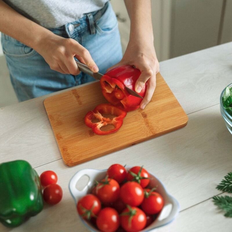 Bambus schneidebrett set - 3 teilig vielseitig in der kuche einsetzbar