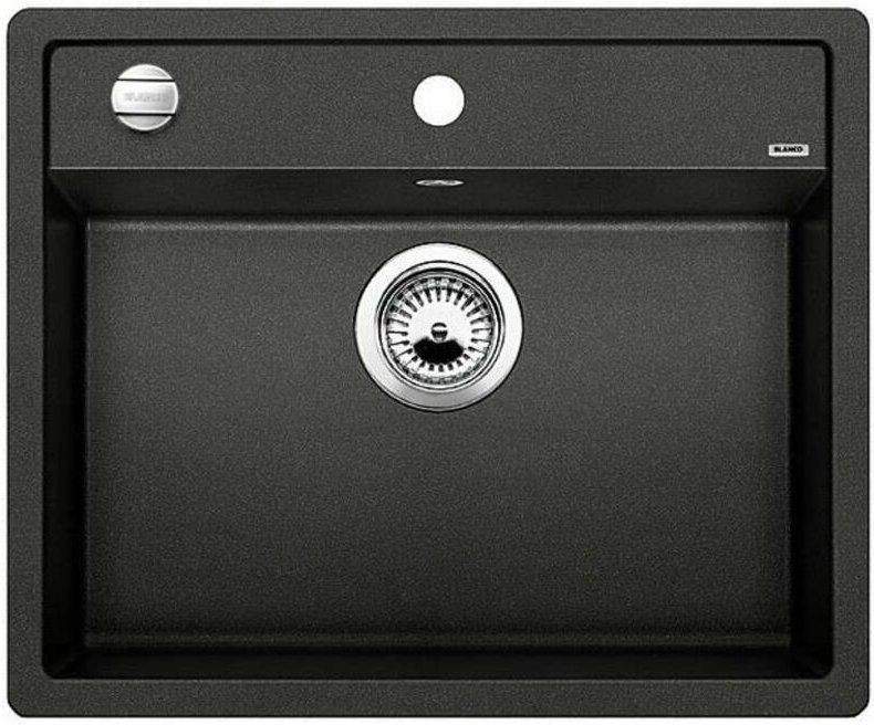Dalago 6 - Silgranitspüle, 62x51 cm, mit Ablaufsystembedienung, Anthrazit 514197 - Blanco