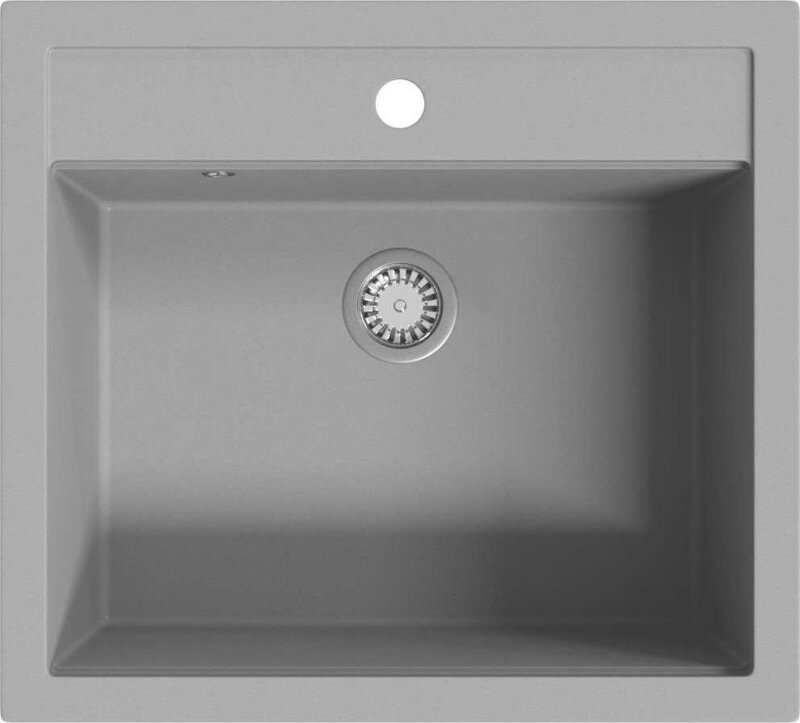 Granitspüle Einzelbecken Grau Vidaxl