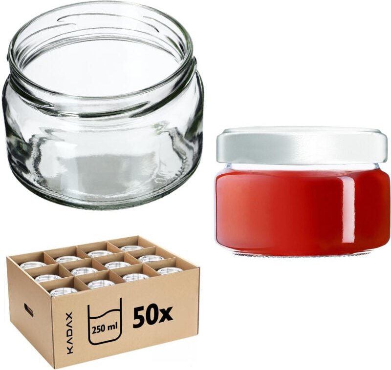 Kleine Marmeladengläser – 250 ml – mit Deckel – luftdicht – zum Verschenken – Mini-Gläser für - Kadax