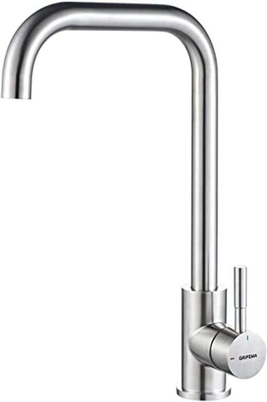 Jusch - Küchenarmatur mit 360° schwenkbarem Auslauf, Einhebel-Spültischmischer, Stahl