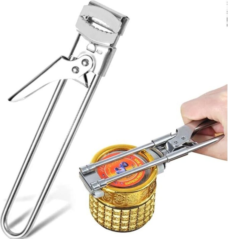 Dosenöffner für Senioren, verstellbarer Dosenöffner, universeller manueller Dosenöffner aus Edelstahl