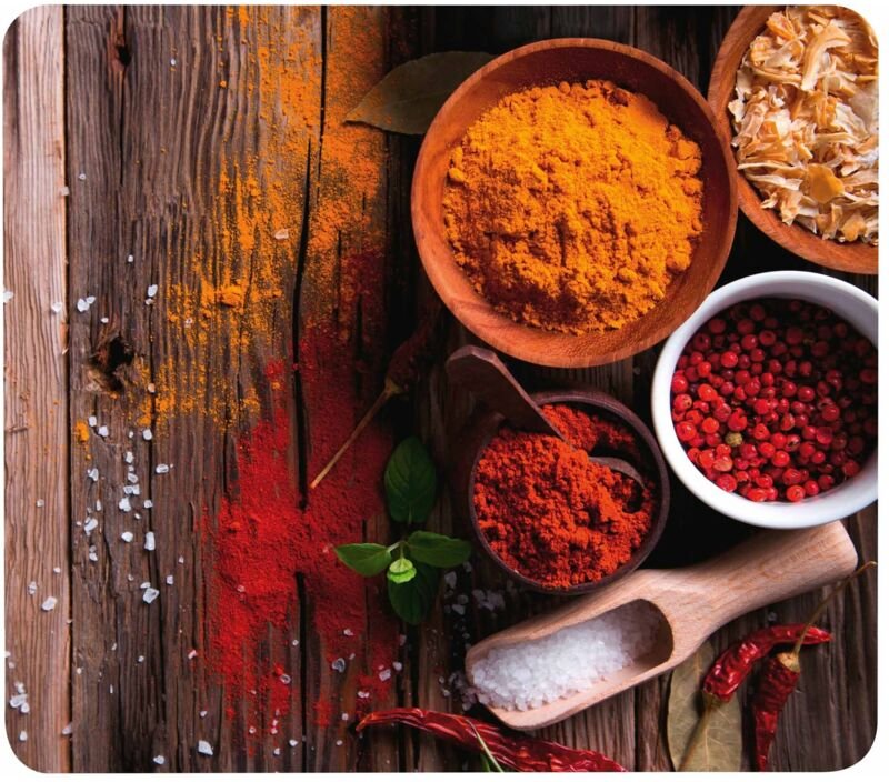 Motivplatte Gewürze, Abdeckplatte für Glaskeramik Kochfelder, Schneidbrett, Mehrfarbig, Gehärtetes Glas mehrfarbig - meh...