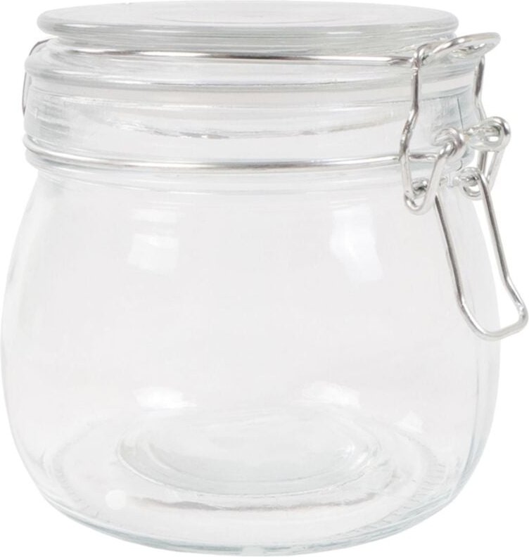 BURI Drahtbügelglas 500ml mit Gummiring Einmachgläser Drahtbügelgläser Vorratsgläser - transparent