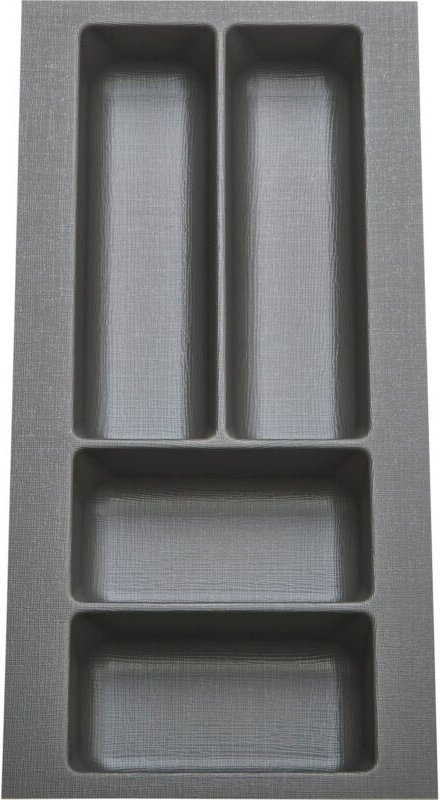 ORGA-BOX 9 Besteckeinsatz anthrazit für Nobilia-Küchen ab 01/25, Schubladenbreite 300 mm