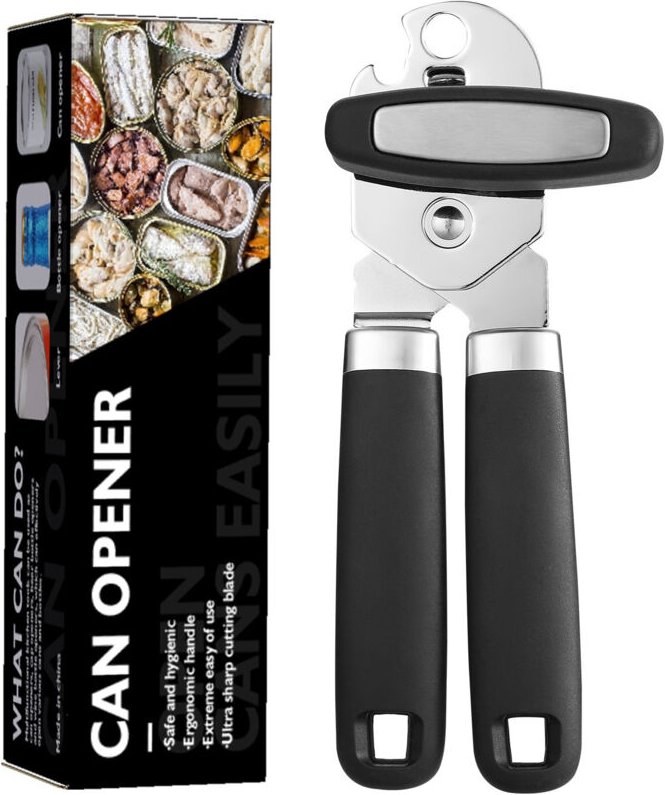Robuster, multifunktionaler Dosenöffner aus langlebigem Edelstahl mit scharfem Schneidrad für eine glatte Schneide, leic...