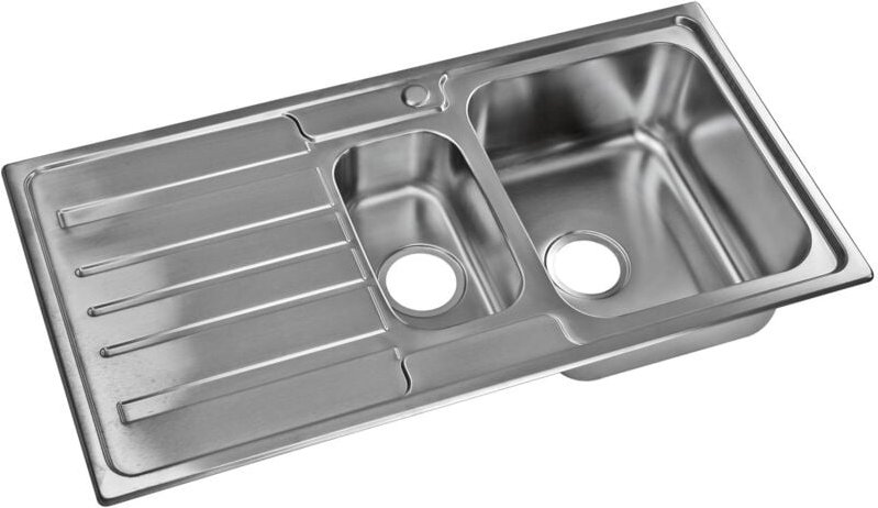 Stabilo-sanitaer - Einbauspüle 'Klaus' Spülbecken rechts und Ablage links Komplettset