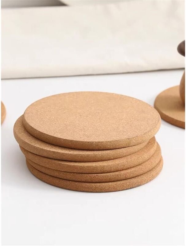 Korkuntersetzer, 6er-Set, Dicke Korkmatten für Tisch, Hot Pot, rutschfest, langlebig, Kork-Untersetzer für Kaffee, Tee, ...