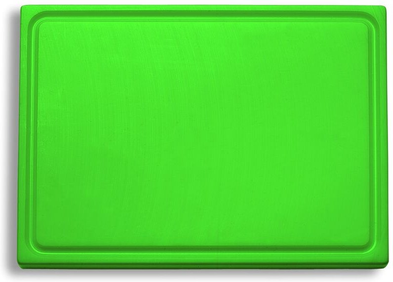 F.dick - Schneidbrett mit Saftrille Kunststoff grün 265x325x18 mm, Küchenbrett