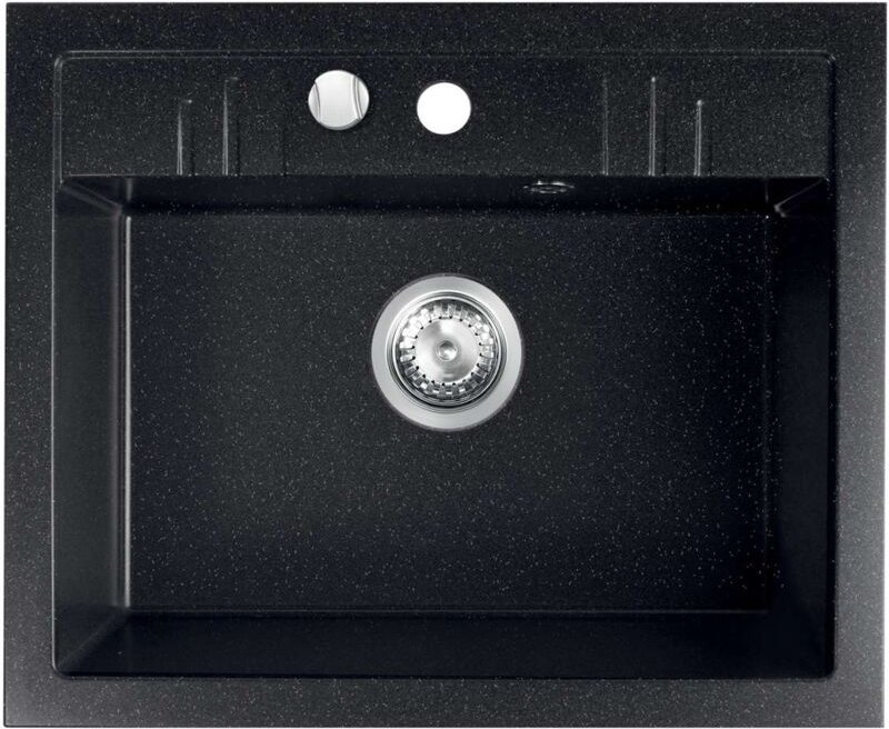 Novaservis - Abwäschen - Granit-Spülbecken 58x48 cm, graphit DRGM1/48/58HA