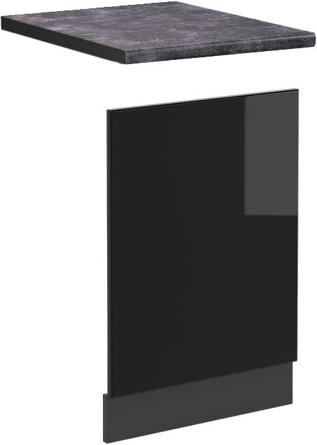 Vicco - Frontblende R-Line, Schwarz Hochglanz, 45 cm , ap Anthrazit