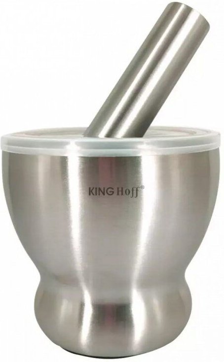 KINGHOFF KH-1661 Edelstahlmörser mit Deckel 13cm