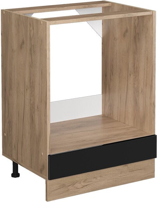 Vicco - Ofenschrank R-Line, Schwarz Hochglanz, 60 cm ohne Arbeitsplatte