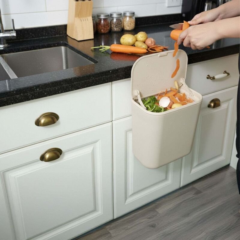 Hangender kuchenabfalleimer 9 l - kompakte abfallentsorgung