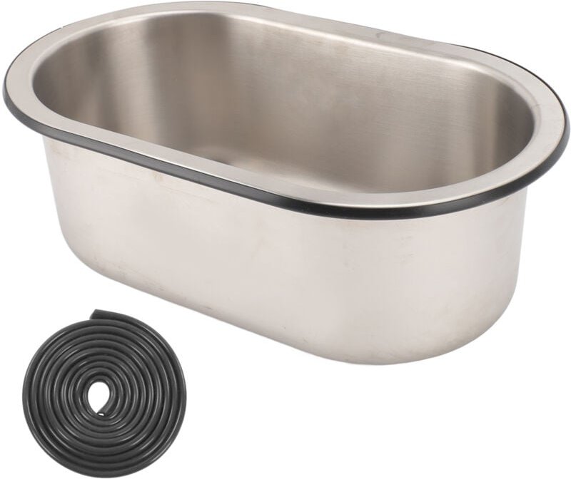 Unterbau-Küchenspüle, ovale Edelstahl-Küchenspüle mit großem Fassungsvermögen, Einzelbecken mit effizientem Abfluss und ...