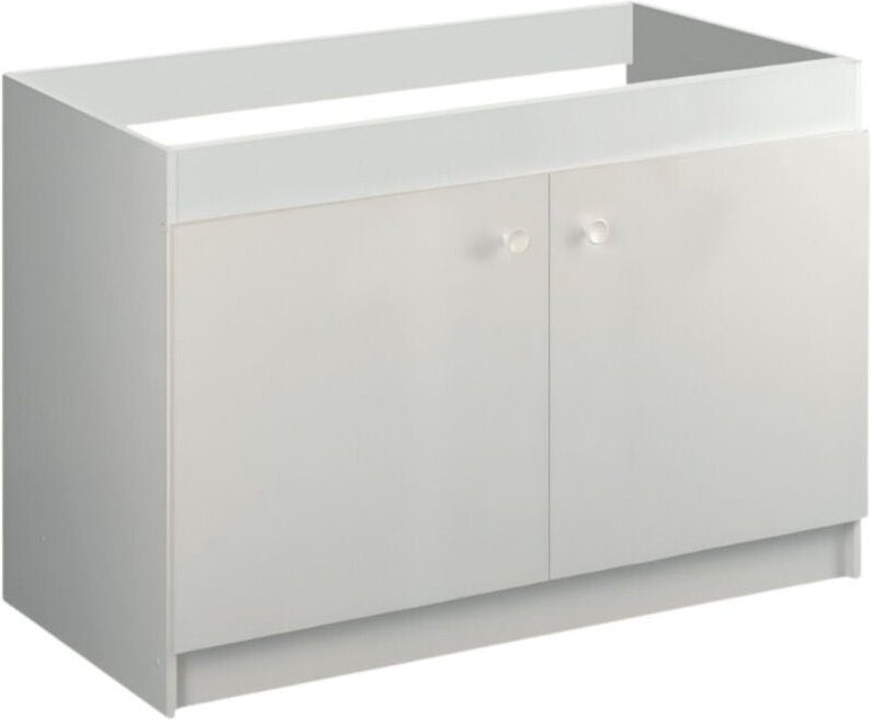 Aquarine - Küchenunterschrank 120 x 60 cm Liberty 2 Türen, weiß matt, Regal, Bausatz