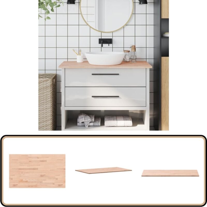 Waschtischplatte 100x60x1,5 cm Massivholz Buche - Massivholzarbeitsplatte - Buchenarbeitsplatte - Badrenovierung - Wasch...