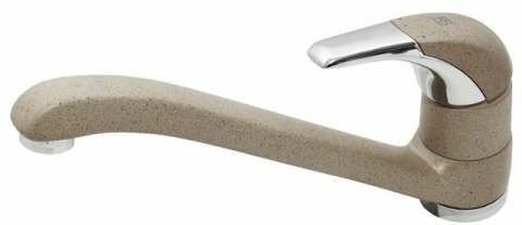 Ramon Soler - aquanova Spültisch-Einhebelmischbatterie, schwenkbarer Auslauf 5509 Granito Canela