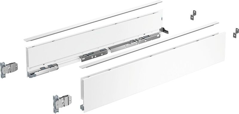 Hettich Zarge AvanTech YOU Set, Höhe 101 mm, NL 350 mm, weiß, links und rechts