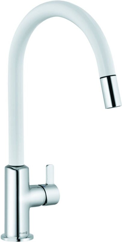 Bingo star xs Spültisch-Einhandmis herausziehbarer Auslauf chrom/weißmatt