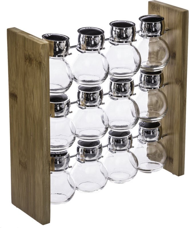 5five Simply Smart - Bambus Regal für Gewürze, Gewürz-Organizer, Wandregal, Gewürzhalter