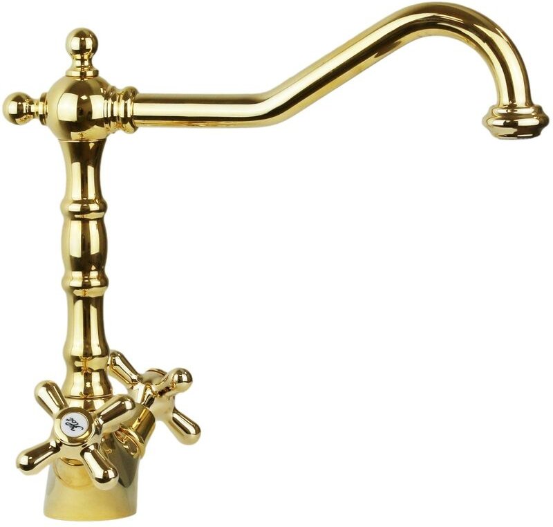 Gattoni Rubinetteria - Spültischmischer im Barockstil in Goldfarbe Gattoni Calypso 5691/RED0 Gold