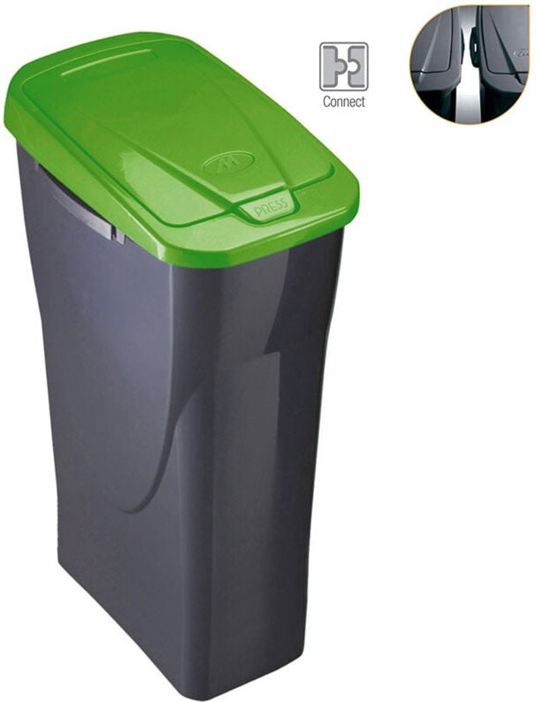 Mondex - m-home Eimer 25 l ecobin mit Deckel de Farbe Grün 21,5x36x51 cm