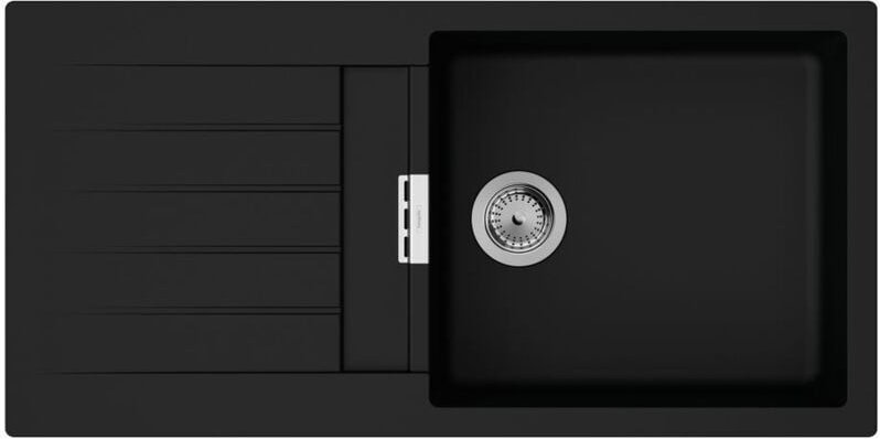 hansgrohe Einbauspüle S52 S520-F480480 mit Abtropffläche, Graphitschwarz