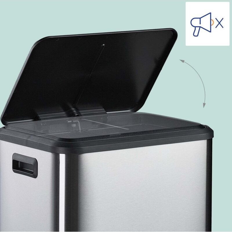 Kuchenabfalleimer mit zwei fachern 15 l abfalltrenner