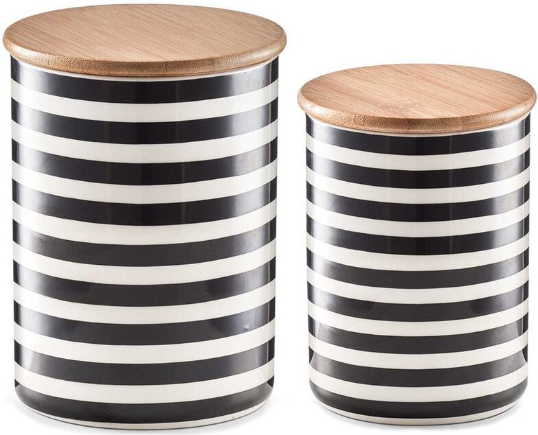 Vorratsdose mit Bamboodeckel 'Stripes' - Zeller