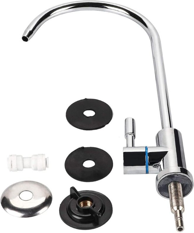 Lntyq - Chrom-Schwanenhals, moderner europäischer Stil, Filtersystem, Luftreiniger, Filter, Wasserhahn, passend für alle...