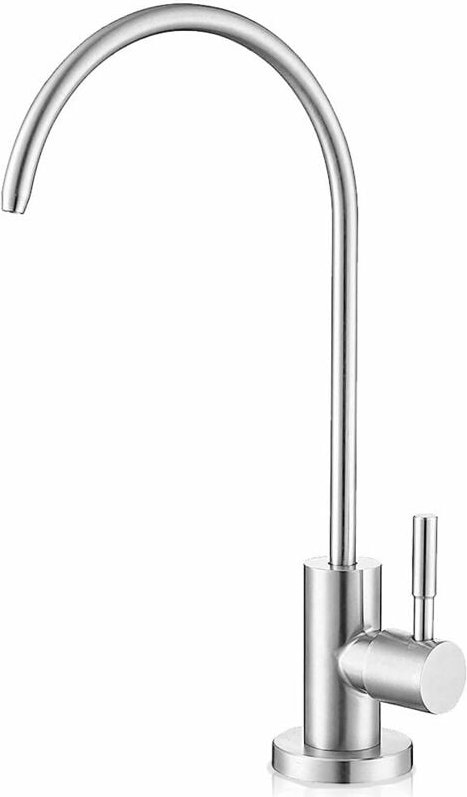 Wasserhahn aus SUS304 Edelstahl für gefiltertes Wasser – Nickel gebürstet, 360° drehbar, bleifrei