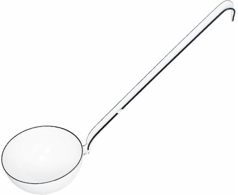 Riess Schöpf Suppenlöffel Kelle Ø9cm Emaille Classic weiss