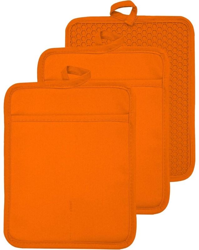 Isolierter Topfuntersetzer 18x23cm mit Tasche, aus hitzebeständiger Baumwolle, für Backofen und Backen, quadratische For...