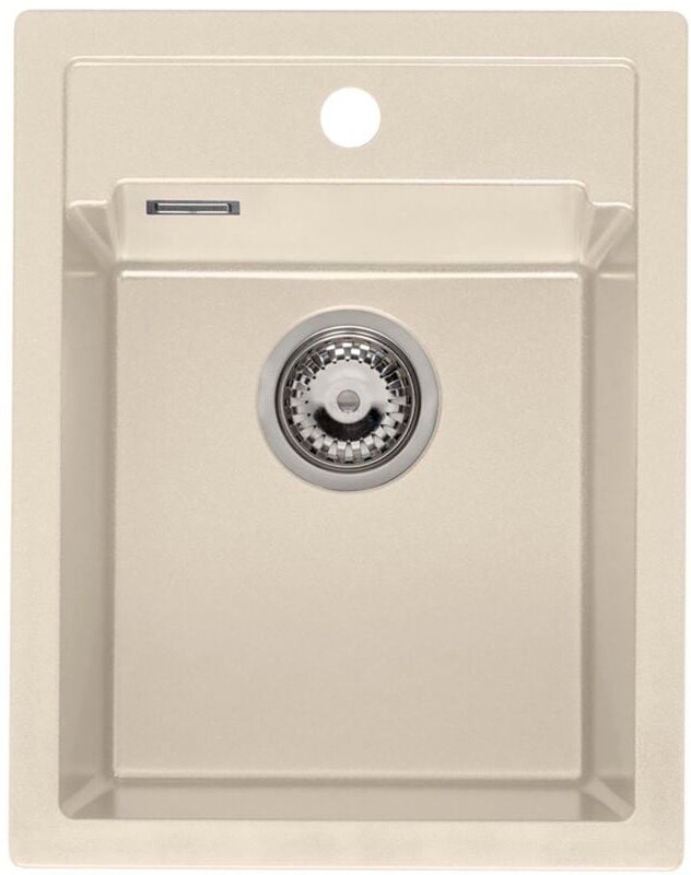Reginox - Einbauspüle mit Frontblende Amsterdam 34- robustes Spülbecken aus Granit, caffe silvery