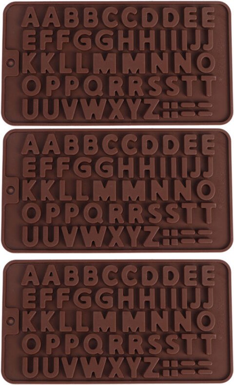 3-teilige Silikon-Schokoladenkuchenform in Form von 26 englischen Buchstaben, DIY-Backzubehör, Süßigkeitenherstellungsbe...