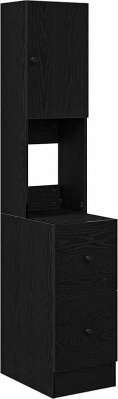 Küchenschrank mit Schubladen Schwarze Eiche Holzwerkstoff Vidaxl