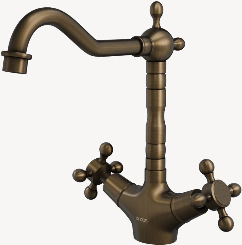 Robinet de cuisine antique - Finition laiton antique