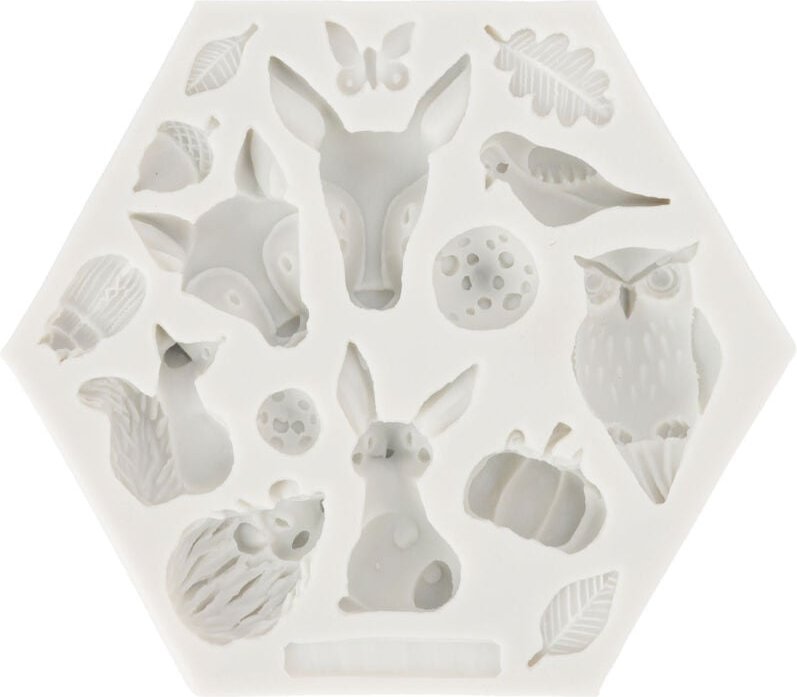 Niedliche, flexible Silikon-Backform in Tierform, leicht zu lösen, ideal für selbstgemachte Fondanttorten, Pralinen und ...