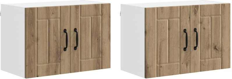 Küchenwandschränke mit Tür 2 pcs Artisan-Eiche 60 x 31 x 40 cm vidaXL