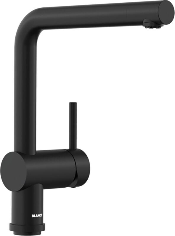 Blanco - Armatur Linus drucklos - schwenkbarer Wasserhahn, Metall schwarz matt