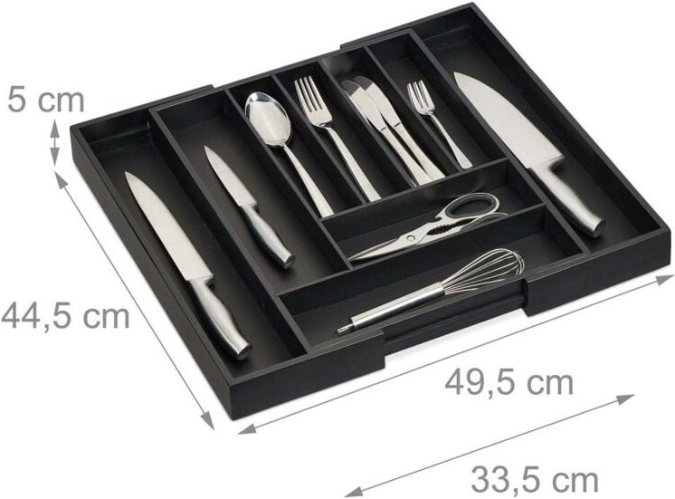 Besteckkasten aus bambus verstellbar 7 9 facher