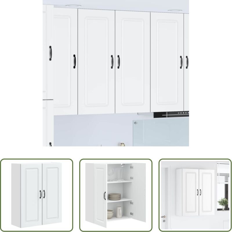 Küchenwandschrank - Küchenschrank Kalmar Weiß 80 x 31 x 100 cm Holzwerkstoff