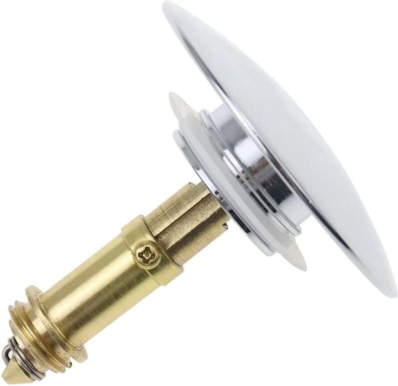 Waschbecken-Pop-up-Ablaufstöpsel, universeller Messing-Federbolzen-Waschbeckenstöpsel, Pop-up-Waschbecken-Ablaufklappe f...